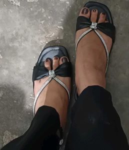 Chic Mint Bow Embellished Flat Sandals