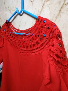 Red Georgette Top