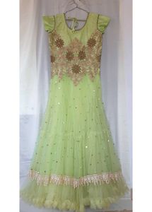 Pista Green Princess Gown