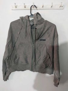 Grey Zip-Up Hoodie