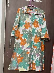 Vibrant Floral Print Kurta