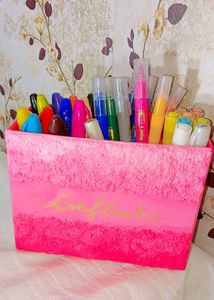 Handmade Textured desk organiser/pen holder