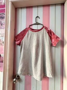 pink Velvet sleeve top🌸💗🎀