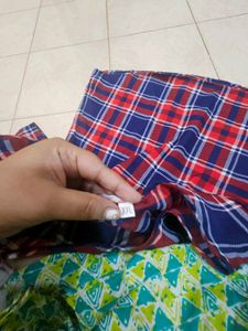 Red, White &amp; Blue Plaid top