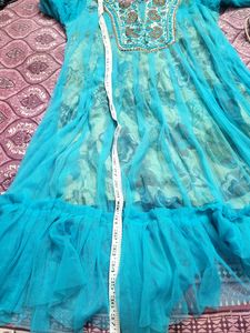 #@STYLISH DESIGNER DRESS  WITH FRILL PATTERN