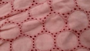 Pretty pink cutwork cloth frock 7 to 10 yr girls