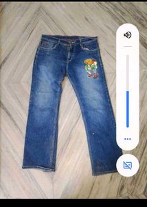 Cute Teddy Bear Patch Jeans
