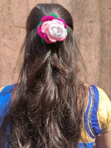 Crochet Flower Hair Clip