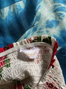 Smocked Floral Tube Top