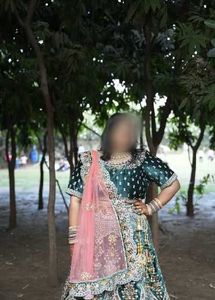 Exquisite Green &amp; Pink Embroidered Lehenga Choli