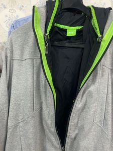 Boss Gray Zip-Up Jacket