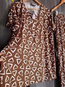 Cozy Triangle print co-ords set &amp; night suit