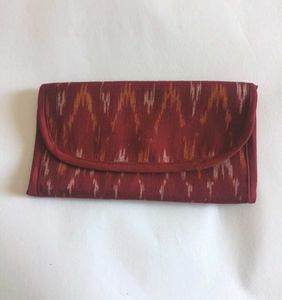Festive Red 3 Fold Clutch | IKAT