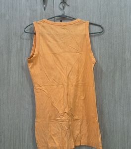 Orange Graphic Tank Top