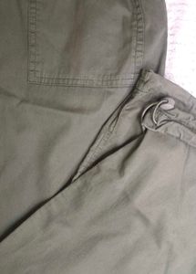 Olive Green Wide Leg Pants