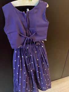 Girls Purple Lehenga Choli Set