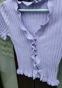 Pinteresty cute Ruffle Knit Cardigan Top