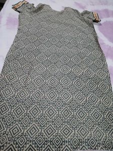Stylish Printed Kurta with Black Pants