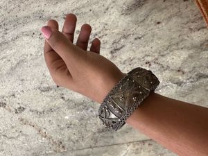 Unique Ethnic Cuff Bracelet &amp; Spiral Armlet
