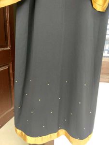 Black Abaya with Gold Trim