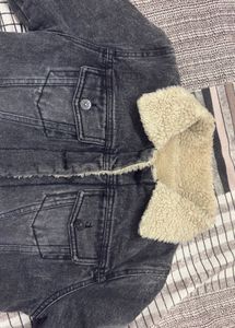 Sherpa Collar Denim Jacket