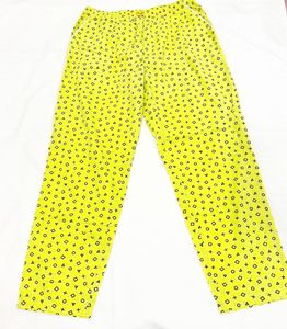 Unisex Neon Yellow Printed Lounge Pants