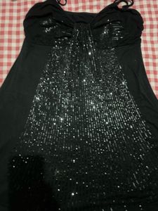 Sparkly Black Mini Dress