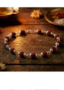 Rudraksha and Silver Bracelet