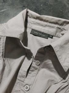 Grey Short Sleeve fitted Shirt