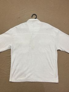 H&amp;M White Textured Shirt oversized