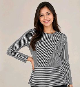 Stylish Striped Long Sleeve Top