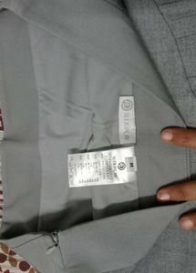 Gray Pleated Mini Skirt