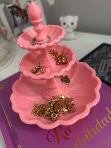 Blush Enhanced Tiered Jewelry Organizer