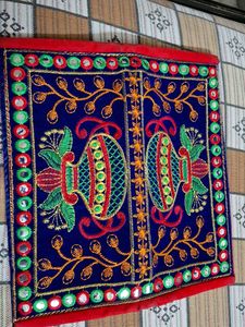 Embroidered Mirror Work Blouse Fabric