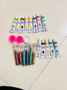 Water Color Paint &amp; Glitter Set 19 for Resin art