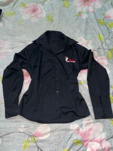 Black Long Sleeve Button-Up
