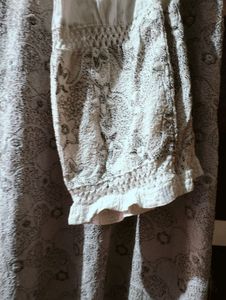 White Kurti Set