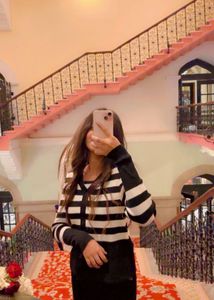 Chic Striped Cardigan Sweater