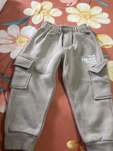 Kids Red Sweatshirt &amp; Grey Pants Set