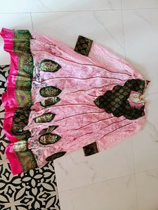 Elegant Pink Silk Saree