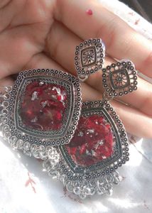 rose Patel resin jhumka