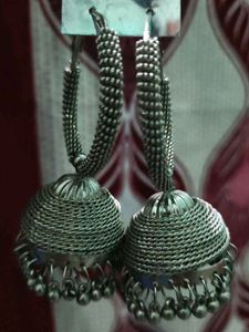 Oxidized Jhumka Earrings