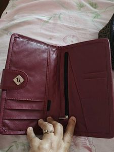 Quilted maroon  Wallet Nestasia