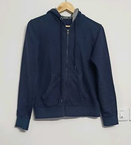 Men's Navy Blue Zip-Up Hoodie