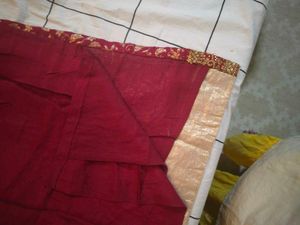 Maroon Embroidered pure silk Kurta Set