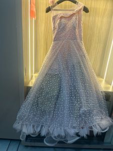 BARBIE Elegant Pink Polka Dot Gown