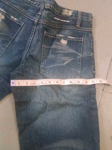 Distressed Denim Bermuda Shorts