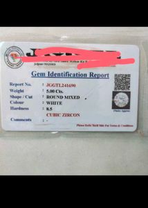 5 Carat Round Mixed Cubic Zircon stone With Certif