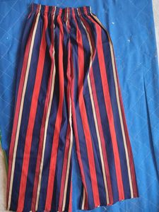 Striped Wide-Leg Pants