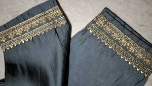 Embellished Grey Palazzos